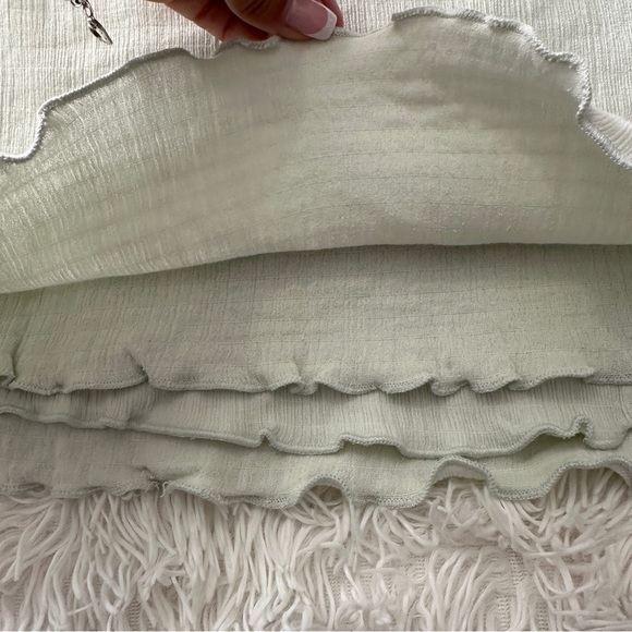 Free People Soleil Set Mineral Sea Two-Piece Long Sleeve & Mini Skirt Size L - Picture 11 of 16